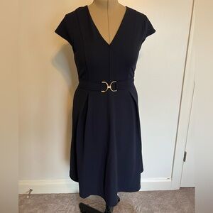 H&M Navy Blue Stretch Work Dress